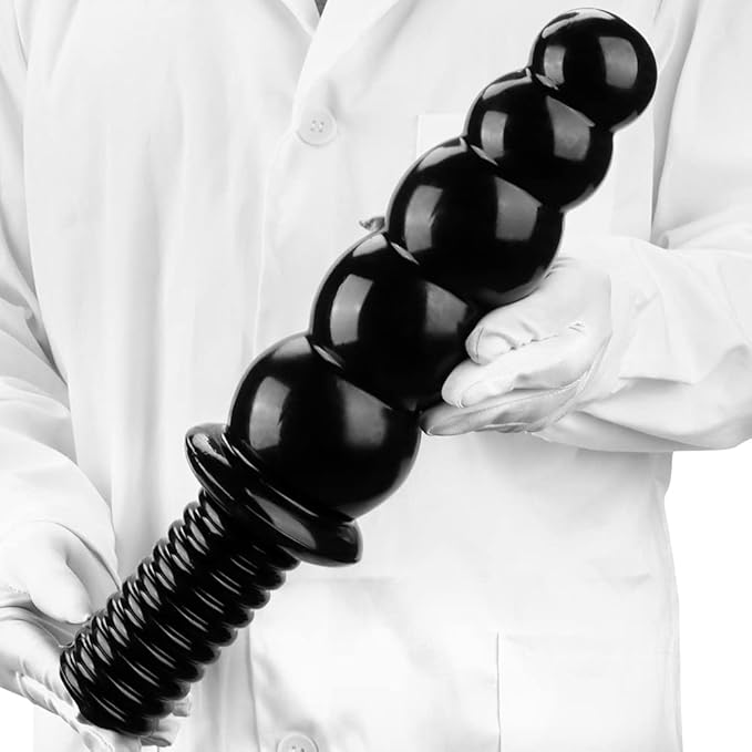 Premium Extra-Large Silicone Anal Bead Dildo with Ergonomic Non-Slip Handle for Advanced Prostate and G-Spot Stimulation