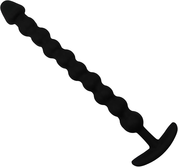 9-Inch Flexible Silicone Anal Bead Chain with 8 Graduated Spheres for Beginners and Advanced Users