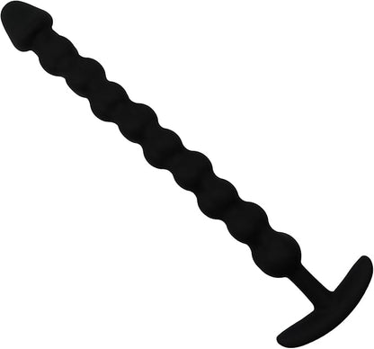 9-Inch Flexible Silicone Anal Bead Chain with 8 Graduated Spheres for Beginners and Advanced Users