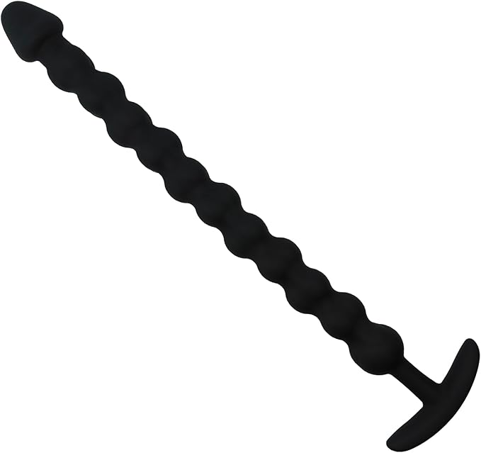 9-Inch Flexible Silicone Anal Bead Chain with 8 Graduated Spheres for Beginners and Advanced Users