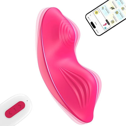 Butterfly Wearable App-Controlled Panty Vibrator with 10 Modes, Waterproof Magnetic Charging Clitoral Stimulator for Women and Couples