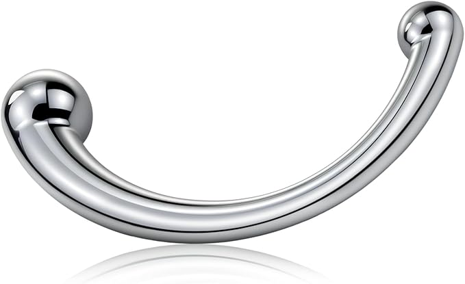 Premium Dual-Ended Curved Metal G-Spot and Wand Stimulator for Couples