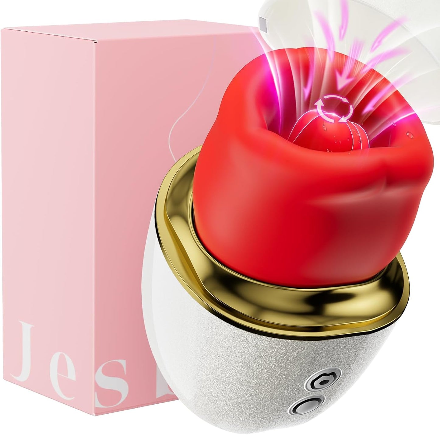 Jesbenna Clitoral Sucking and Licking Vibrator - 3 Suction & 9 Licking Modes - Waterproof Adult Toy for Women