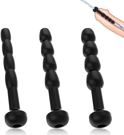 FST Soft Silicone Hollow Urethral Dilator with Multiple Beads for Men