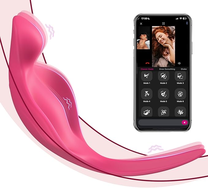 App-Controlled Wearable Panty Vibrator with 9 Vibration Modes for Clitoral Stimulation and Couples Play