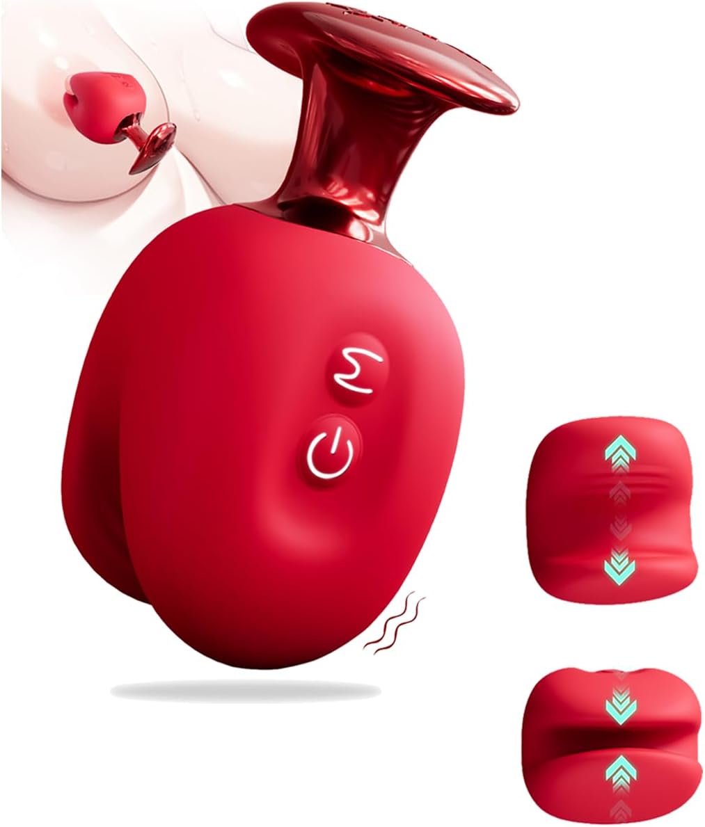 Heart-Shaped App-Controlled Nipple Vibrator and Clamps