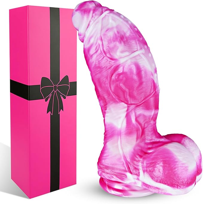 10.4" Realistic Silicone Monster Dildo with 3" Diameter and Suction Cup - Extra Large Fantasy Sex Toy