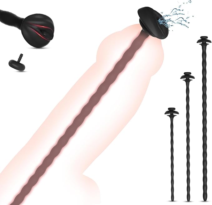 Silicone Urethral Sounding and Dilation Training Kit - Hollow Urethral Plugs for Men