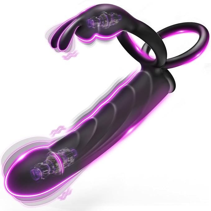 10-Mode Vibrating Dual-Action Prostate Massager and Cock Ring for Couples