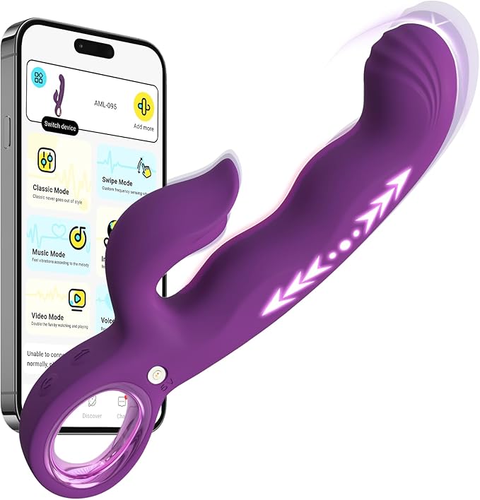 7-Mode Thrusting & Vibrating 3-in-1 G-Spot Dildo & Clitoral Stimulator - 8.3 Inch