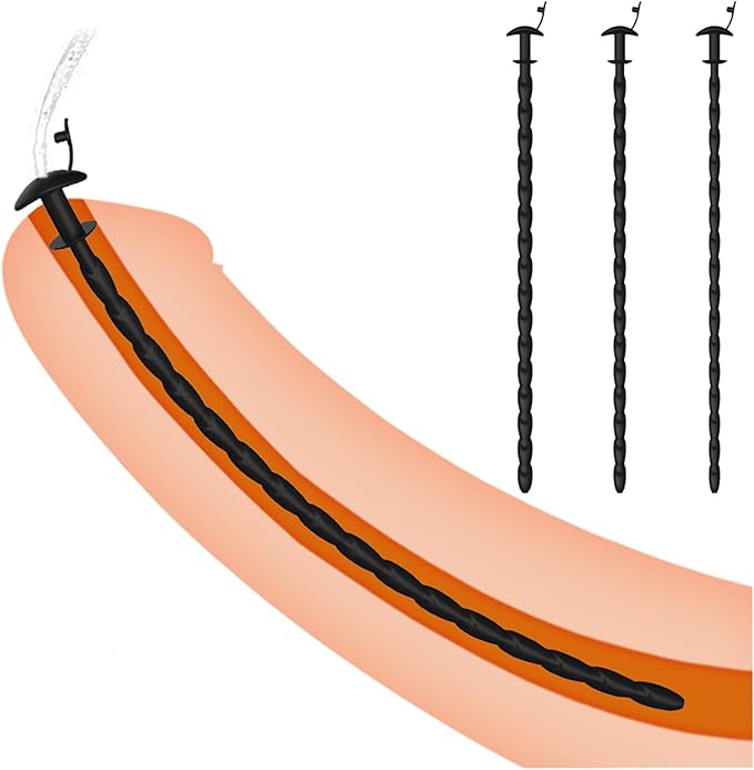 Silicone Urethral Sounding and Dilation Training Kit - Hollow Urethral Plugs for Men