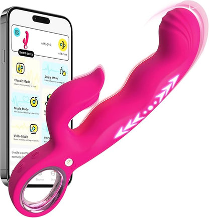 7-Mode Thrusting & Vibrating 3-in-1 G-Spot Dildo & Clitoral Stimulator - 8.3 Inch