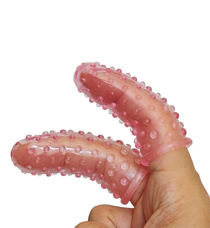 Silicone Finger Sleeves for G-Spot and Nipple Stimulation - 2 Pack