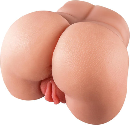 Lifelike 2.43lbs Compact Dual-Entry Male Masturbator with Realistic Soft Texture