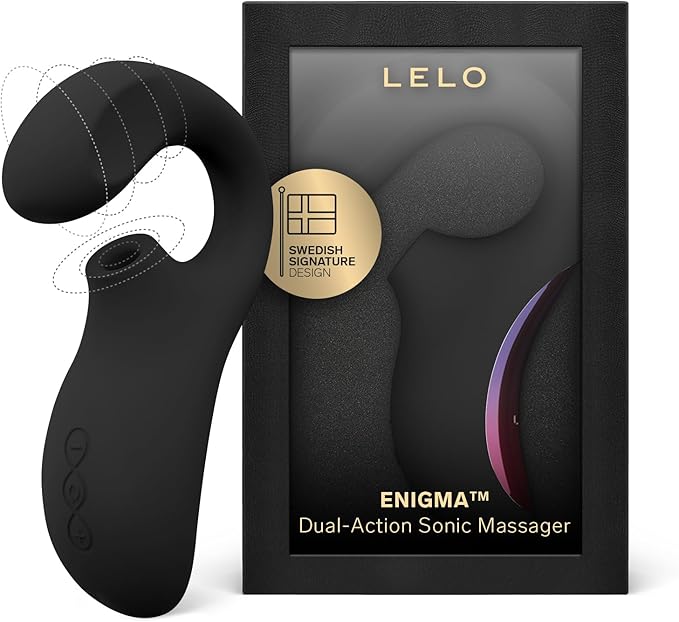 LELO Enigma Sonic Wave Double Stimulation Massager - App-Controlled Rabbit Vibrator in Cyber Purple