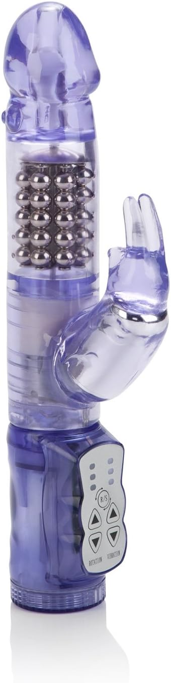 CalExotics Waterproof Jack Rabbit Rotating Shaft Rabbit Vibrator for Couples - Pink