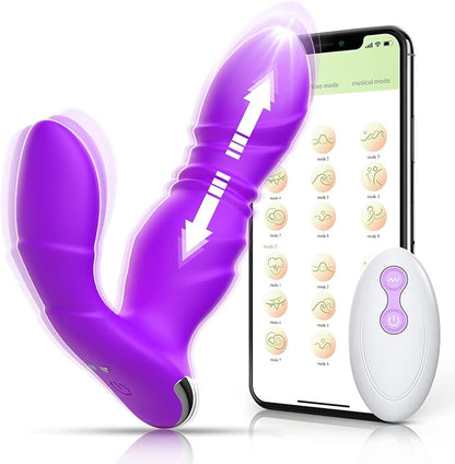 BEISAR 3-in-1 Thrusting Prostate Massager and Anal Vibrator with 9 Thrusting and 9 Vibration Modes