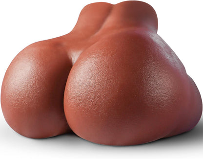 Realistic 4.5LB Dual-Channel Male Masturbator with Soft 3D Butt and Vagina/Anal Stimulation