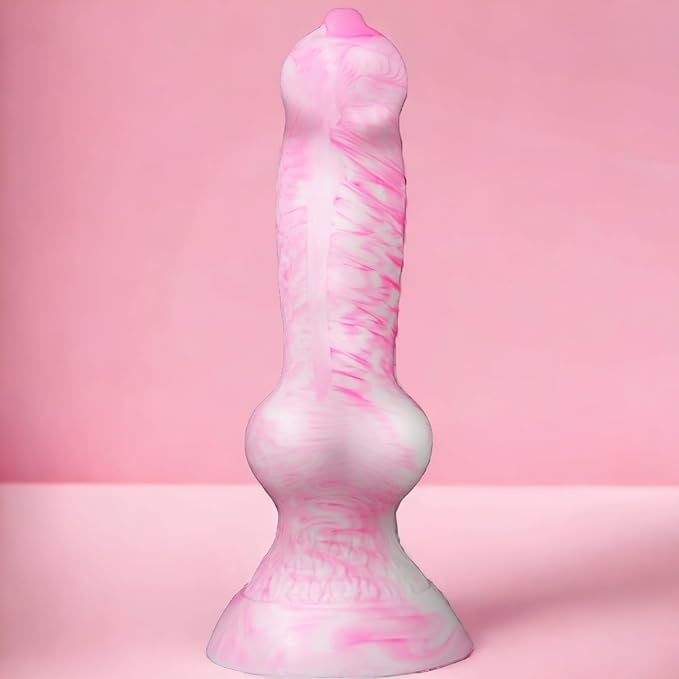 13-Inch Extra Large Silicone Fantasy Wolf Knot Dildo with Suction Cup Base for Anal Training