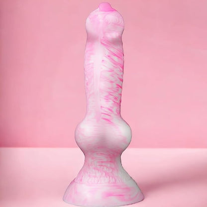 13-Inch Extra Large Silicone Fantasy Wolf Knot Dildo with Suction Cup Base for Anal Training