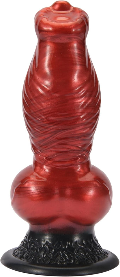 13-Inch Extra Large Silicone Fantasy Wolf Knot Dildo with Suction Cup Base for Anal Training