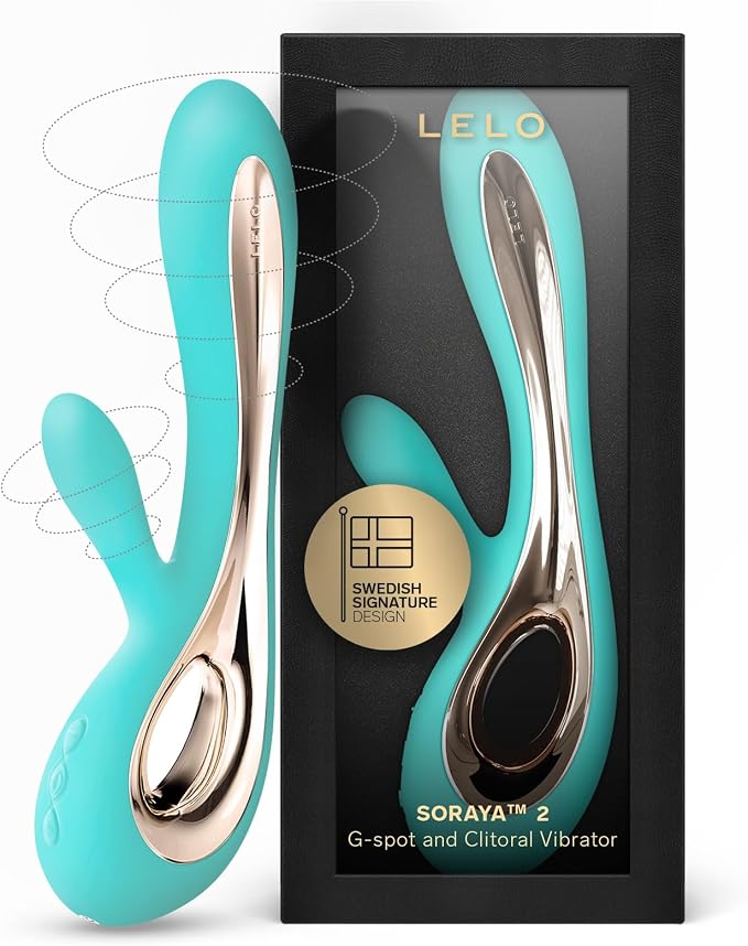 LELO Soraya 2 Dual-Action Rabbit Vibrator for Clitoral and G-Spot Stimulation, Waterproof, Deep Rose