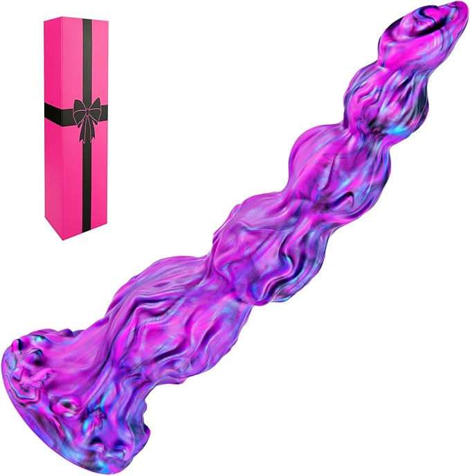 13-Inch Realistic Fantasy Dragon Dildo with 4 Dog Knots and Suction Cup Base