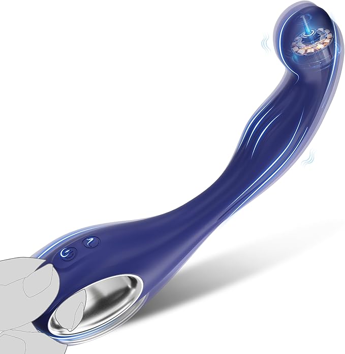 Ergonomic Dual-Purpose Prostate and G-Spot Massager with 10 Vibration Modes