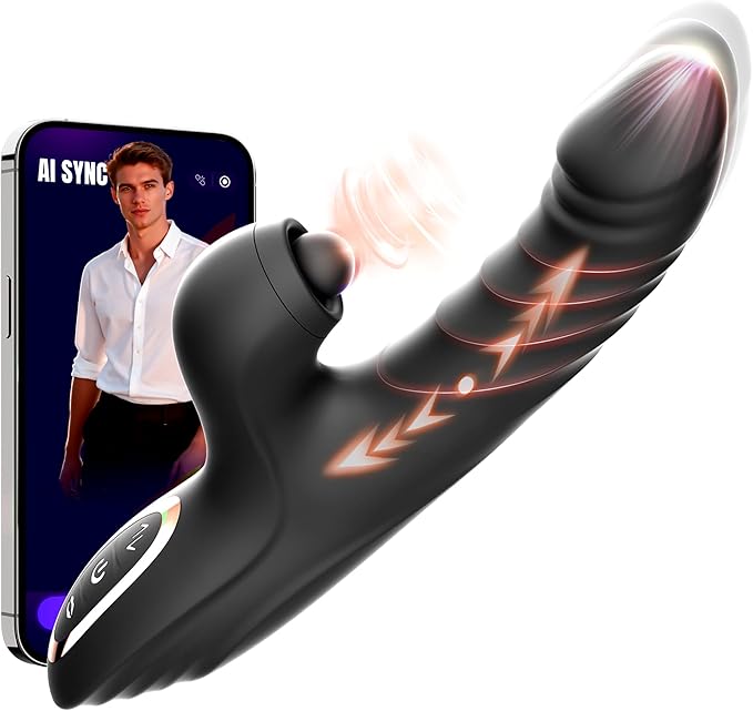 Toendi G-Spot Rabbit Vibrator with 10 Vibration and 7 Thrusting Modes for Clitoral Stimulation