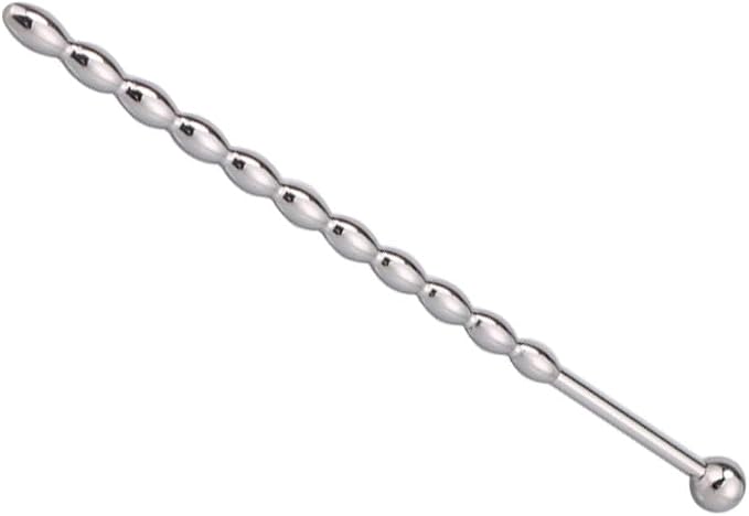Stainless Steel Multi-Bead Urethral Dilator and Penis Plug for Male Stimulation
