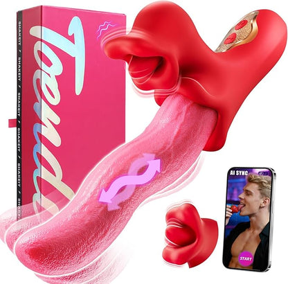 Toendi 10-Mode Thrusting and Licking G-Spot Vibrator for Women