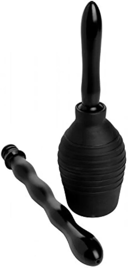 Cleanstream Premium Smooth Silicone Douche and Enema Bulb System with 2 Interchangeable Nozzles