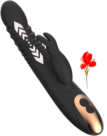 Premium Dual-Stimulation Rabbit Vibrator with Thrusting and Vibration Modes