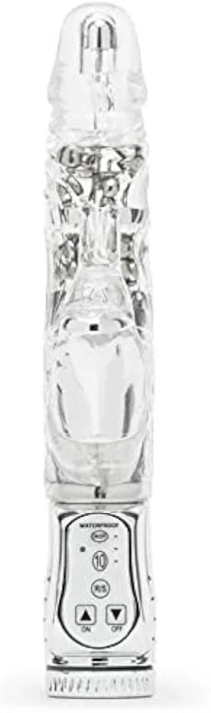 Jessica Rabbit Dual-Stimulation Girthy Vibrator with Rotating Beads, 7 Patterns & 3 Speeds