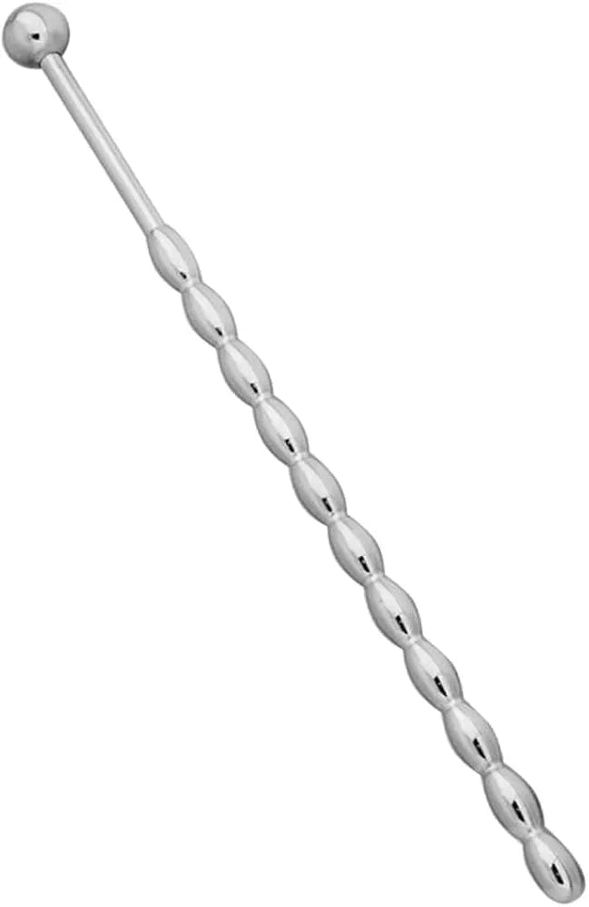 Stainless Steel Multi-Bead Urethral Dilator and Penis Plug for Male Stimulation