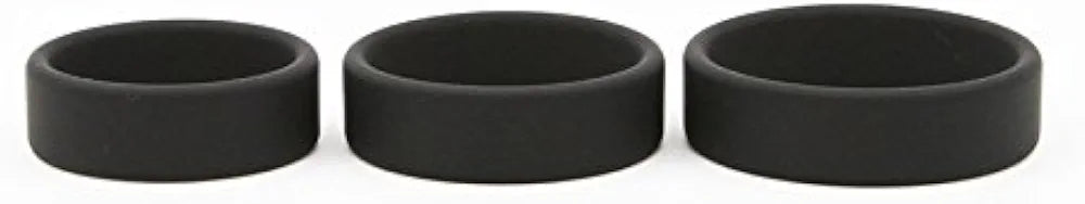 Premium Silicone Cock Ring Set - 3-Piece Erection Enhancement Kit for Men