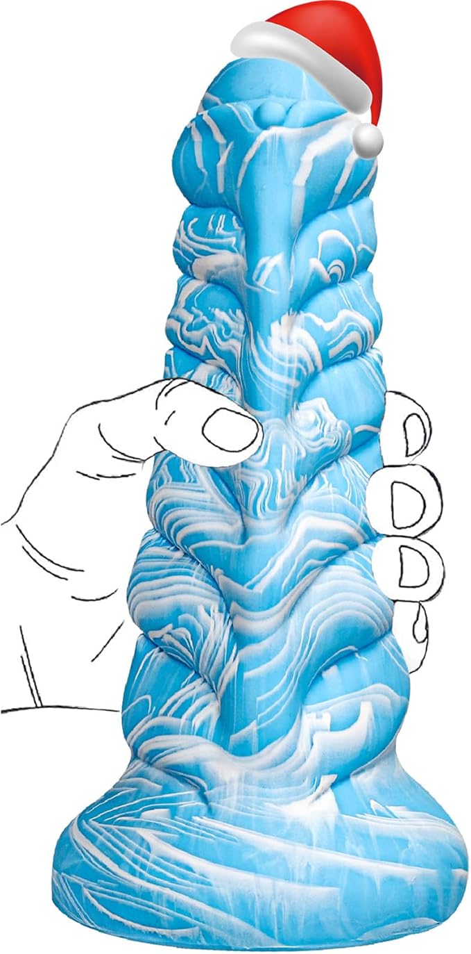 10-Inch Extra Thick Fantasy Monster Dildo with Ridges, Beads, and Suction Cup Base