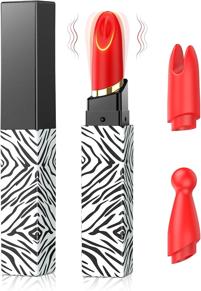 Discreet Rechargeable Lipstick-Style Clitoral Vibrator with 10 Vibration Modes