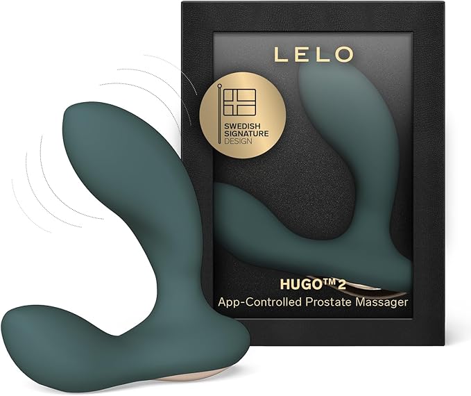 LELO Hugo 2 App-Controlled Prostate Massager - Waterproof Rechargeable Black