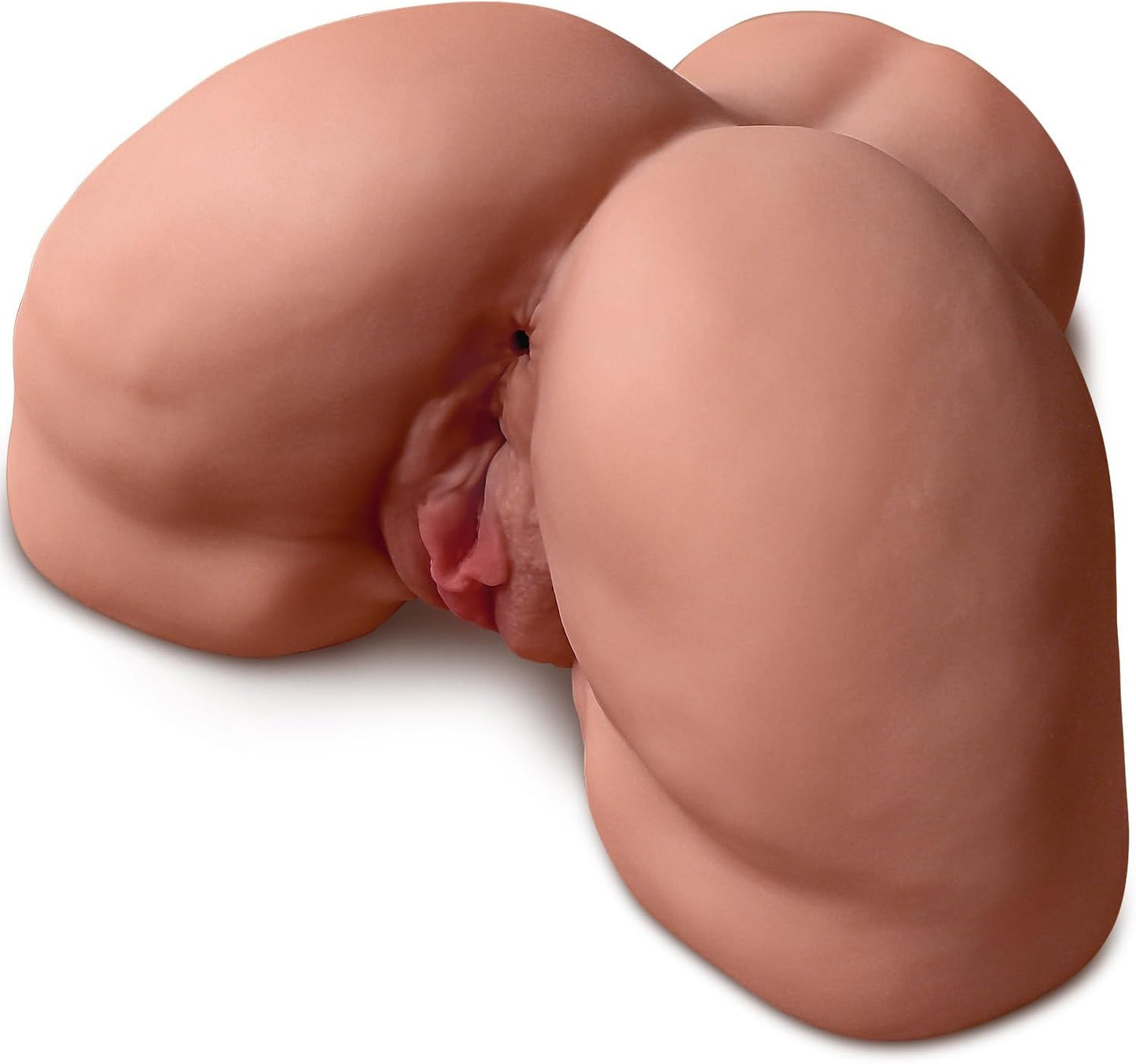 Realistic 4.5LB Dual-Channel Male Masturbator with Soft 3D Butt and Vagina/Anal Stimulation