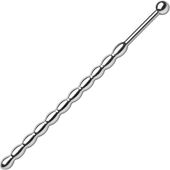 Stainless Steel Multi-Bead Urethral Dilator and Penis Plug for Male Stimulation