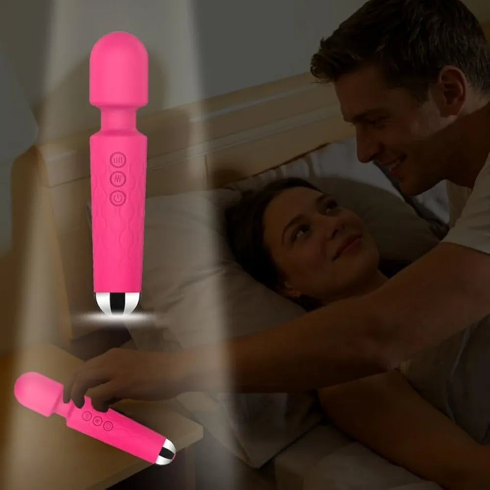 Premium Rechargeable Wand Massager with 160 Vibration Modes for Targeted Clitoral and G-Spot Stimulation