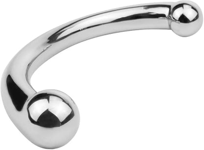 Premium Dual-Ended Curved Metal G-Spot and Wand Stimulator for Couples