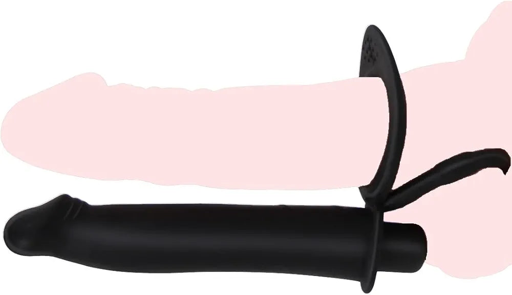Dual-Action Silicone Vibrating Anal Plug and Penis Ring for Couples