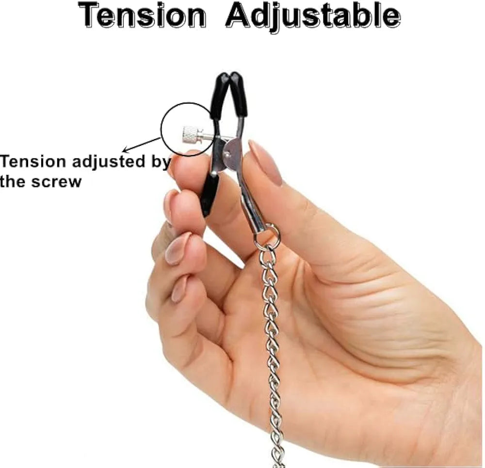 Adjustable Metal Nipple Clamps for Couples Sensual Stimulation