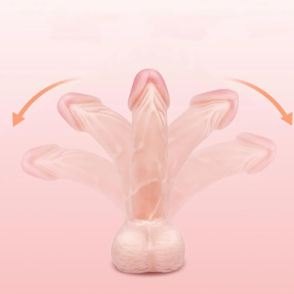 4.3-Inch Realistic Lifelike Dildo for Beginners - G-Spot Stimulator and Anal Training Toy