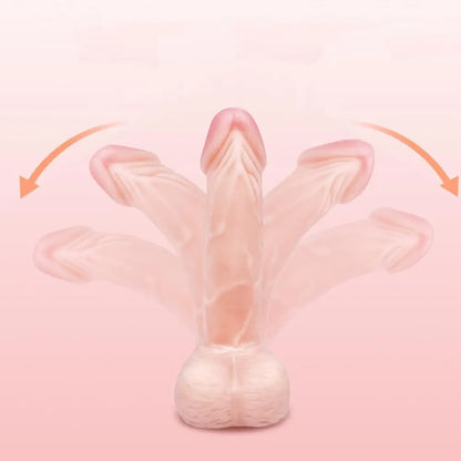 4.3-Inch Realistic Lifelike Dildo for Beginners - G-Spot Stimulator and Anal Training Toy