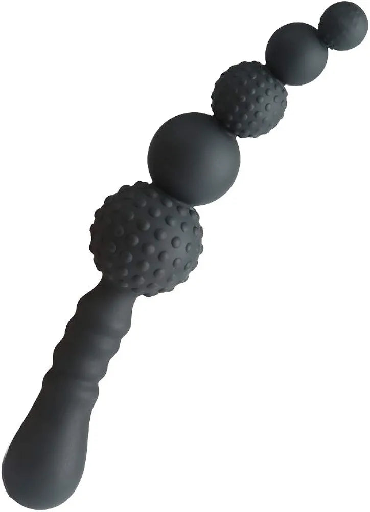Premium Silicone Anal Bead Plug with Ergonomic Handle and Textured Stimulation