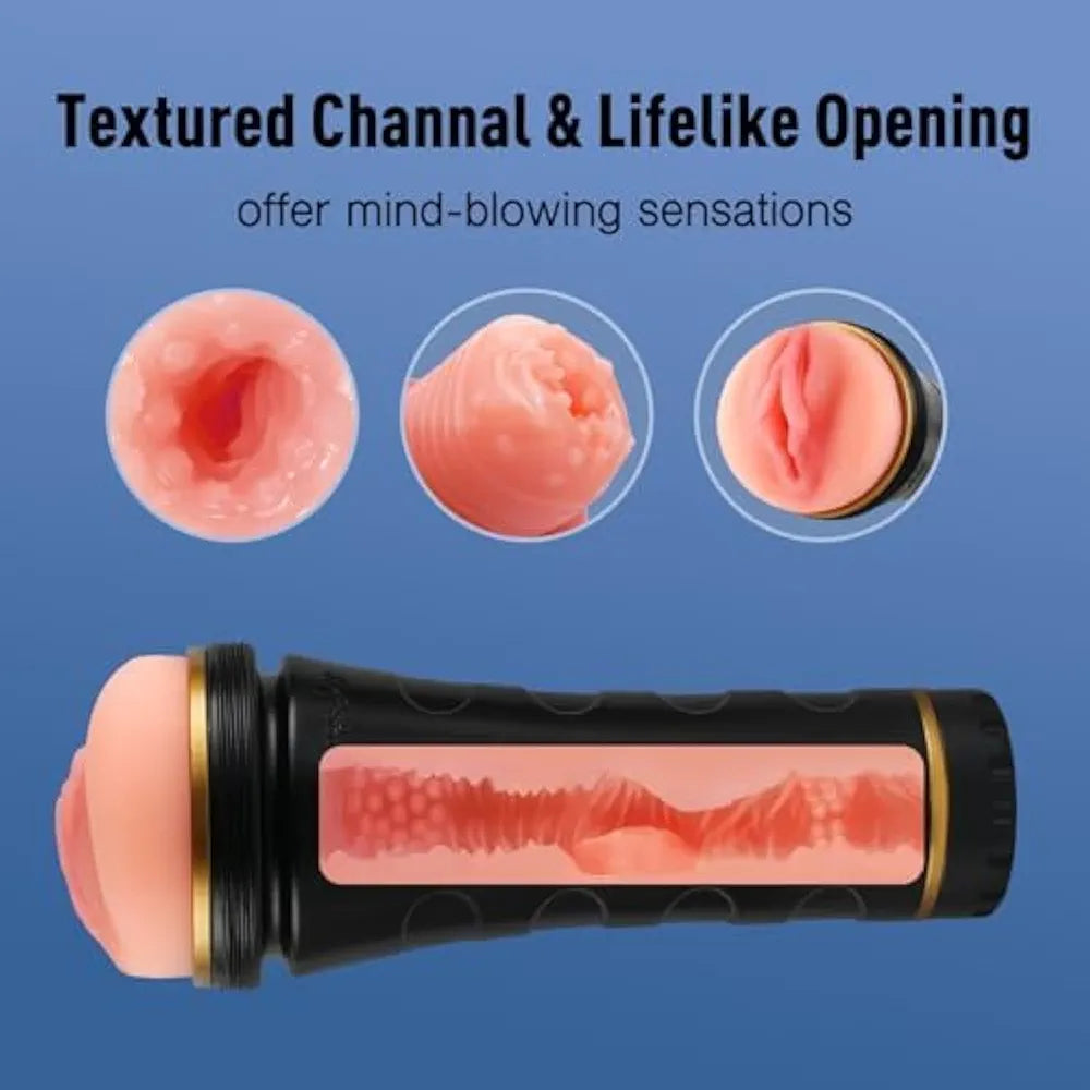 Tracy's Dog Realistic Male Masturbator Cup - Premium Lifelike Textured Pocket Pussy Stroker for Men