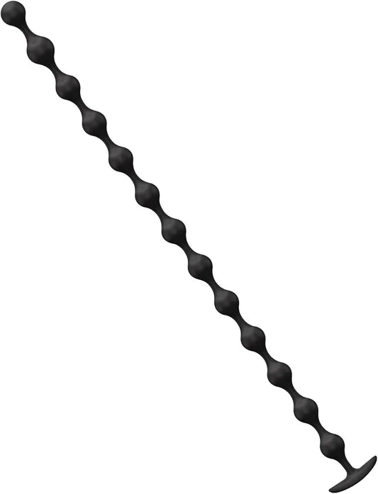 Extra Long 22-Inch Flexible Silicone Anal Bead Trainer for Prostate and Intimate Massage